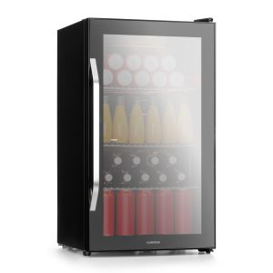 Beersafe XXL Onyx Kühlschrank 80 Liter 3 Böden Panoramaglastür