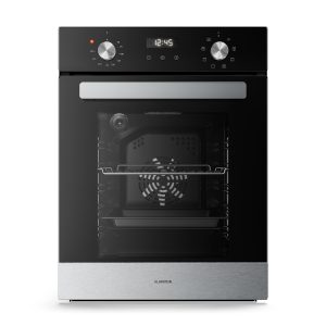 Verosteel Einbaubackofen | 45 cm | 49 Liter | Energieeffizientzklasse A | 2000 W | Schwarz